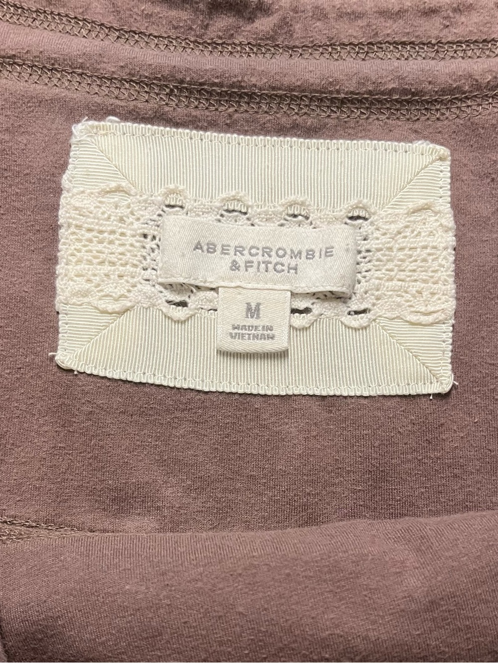 Abercrombie & Fitch brown skirt with lace trim, M - Picture 3 of 7